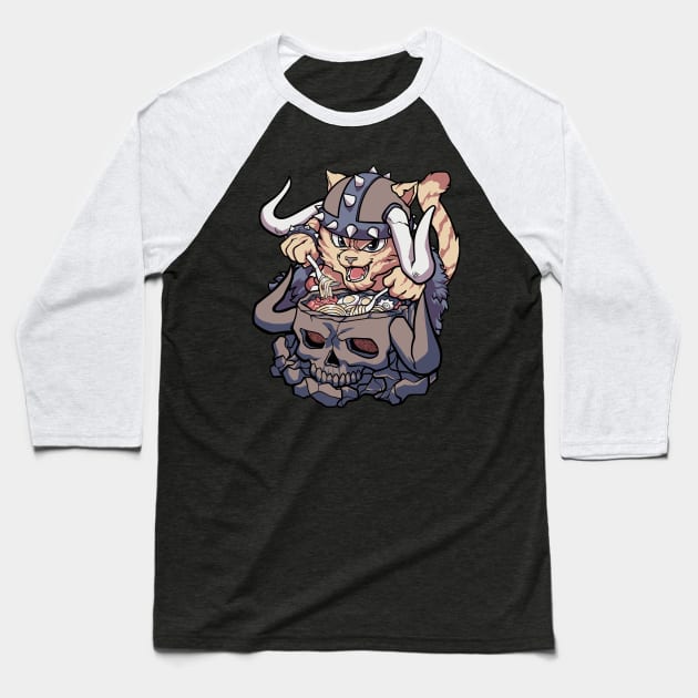 Kaido cat ramen Baseball T-Shirt by Rexgraphic